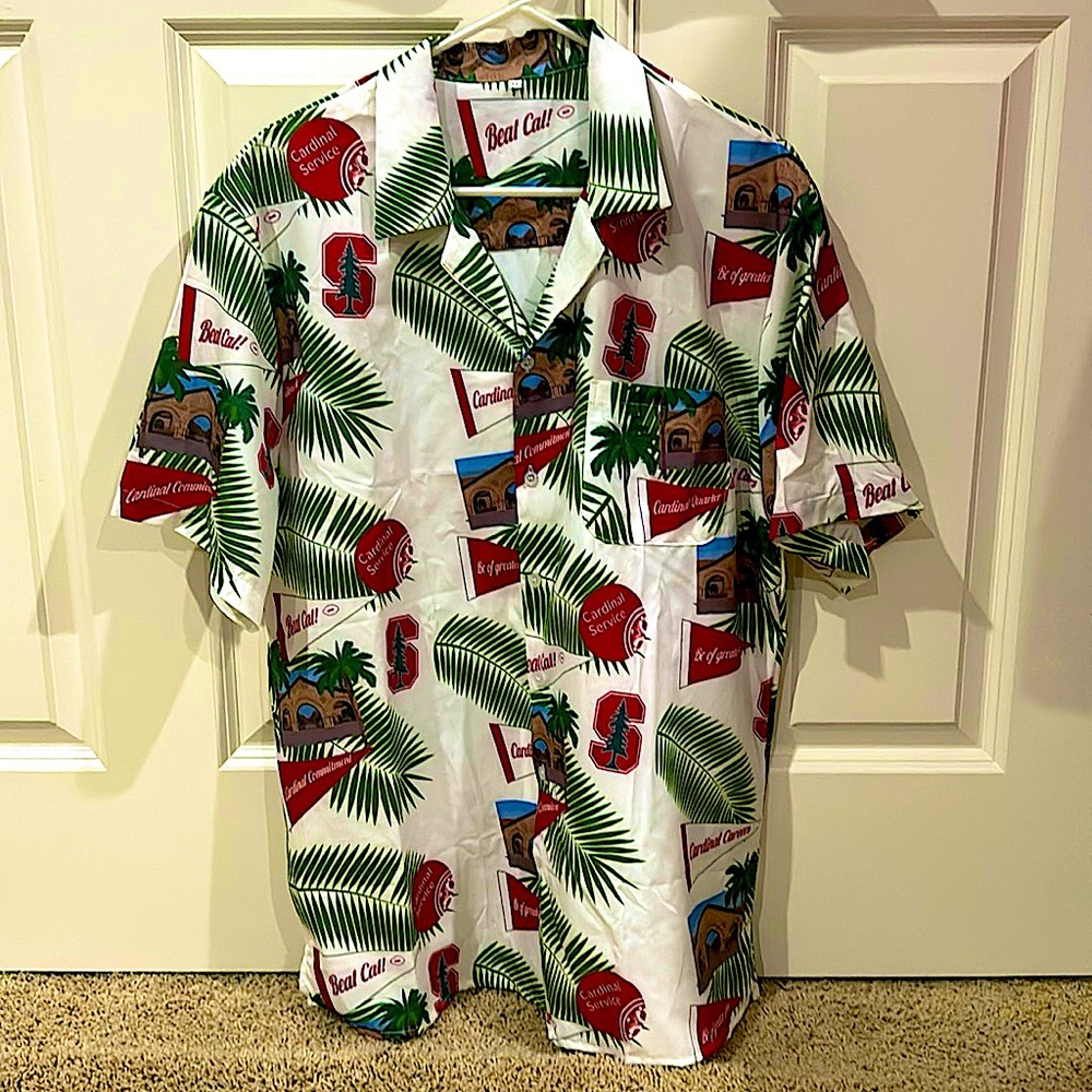 New Stanford short sleeve button down Hawaiian shirt